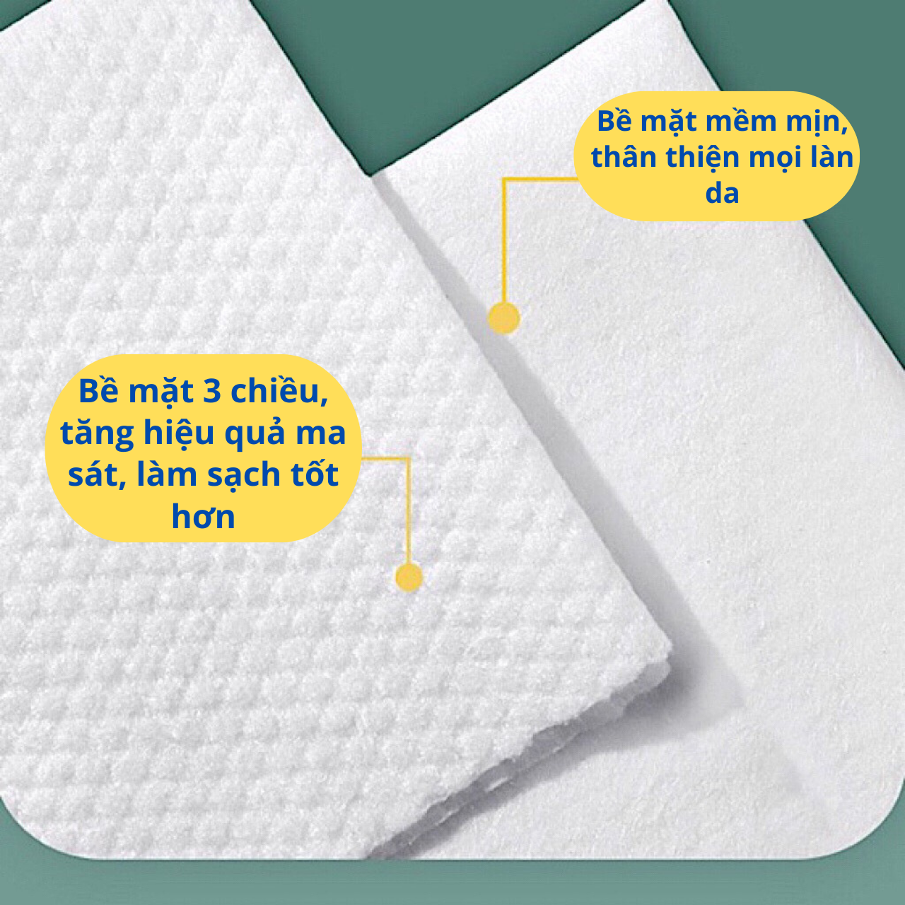 Khăn vải khô tẩy trang rửa mặt MIANZ, khăn mặt khô lau rửa đa năng chất liệu dày dặn gói 600gr sợi Viscose tổng hợp