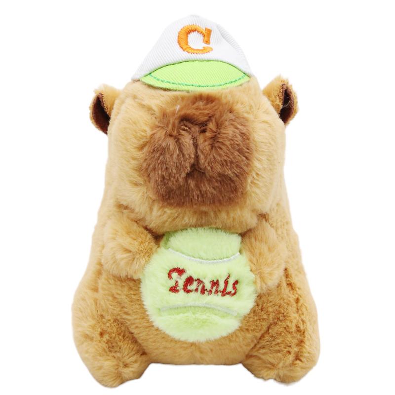 Móc Khóa Thú Bông Capybara 12 cm - WanLongDa MRYDST - Đội Nón Tennis