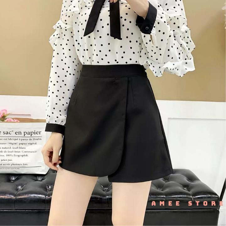 Quần giả váy nữ chữ A MADELA vạt chéo, vải dày dặn thoáng mát, phong cách trẻ trung năng động kết hợp được nhiều phong cách phù hợp mặc đi làm , đi chơi, đi học