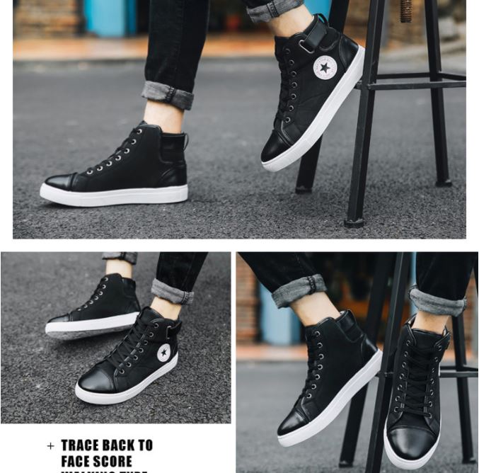 Giày thể thao nam cổ cao, giày sneaker nam cổ cao thiết kế thời thượng, trẻ trung, cá tính