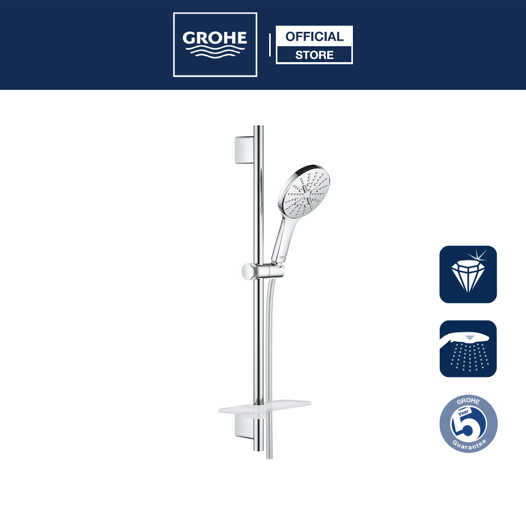 Bộ Tay Sen 3 Chế Độ Kèm Thanh Trượt GROHE RAINSHOWER SMARTACTIVE 130 - 26546000