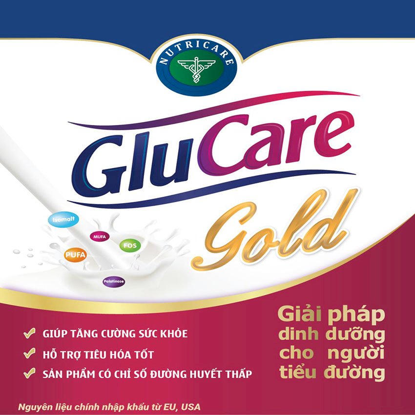 Sữa bột Nutricare Glucare Gold dinh dưỡng cho người tiểu đường (900g)