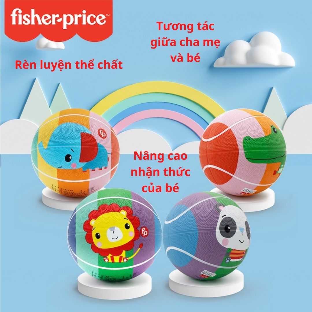 Đồ chơi bóng rổ trẻ em cao cấp Fisher Price cho trẻ 2-3-4-5 tuổi có tặng kèm bơm hơi