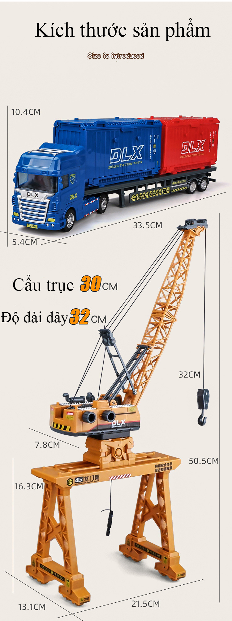 Đồ chơi mô hình đội vận chuyển hậu cần container cảng biển KAVY-20 rất nhiều loại xe, cẩu chở hàng rèn luyện tư duy cho bé