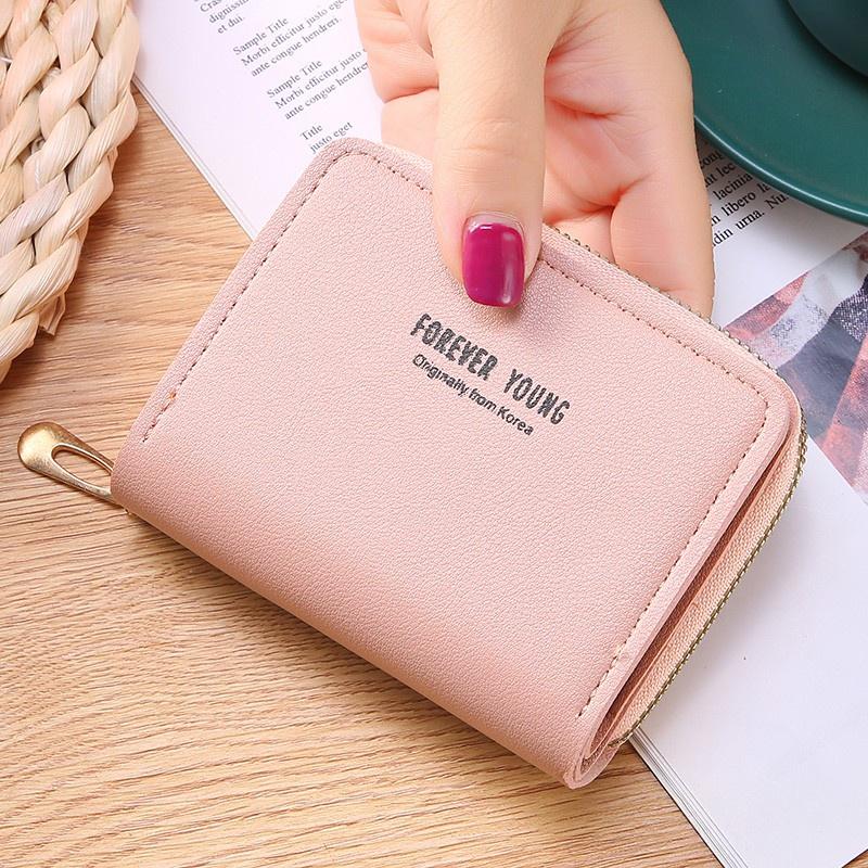 Ví nữ ngắn mini cầm tay bỏ túi nhỏ gọn đựng tiền nhiều ngăn giá rẻ thời trang Hàn Quốc dễ thương LUKADO VN27