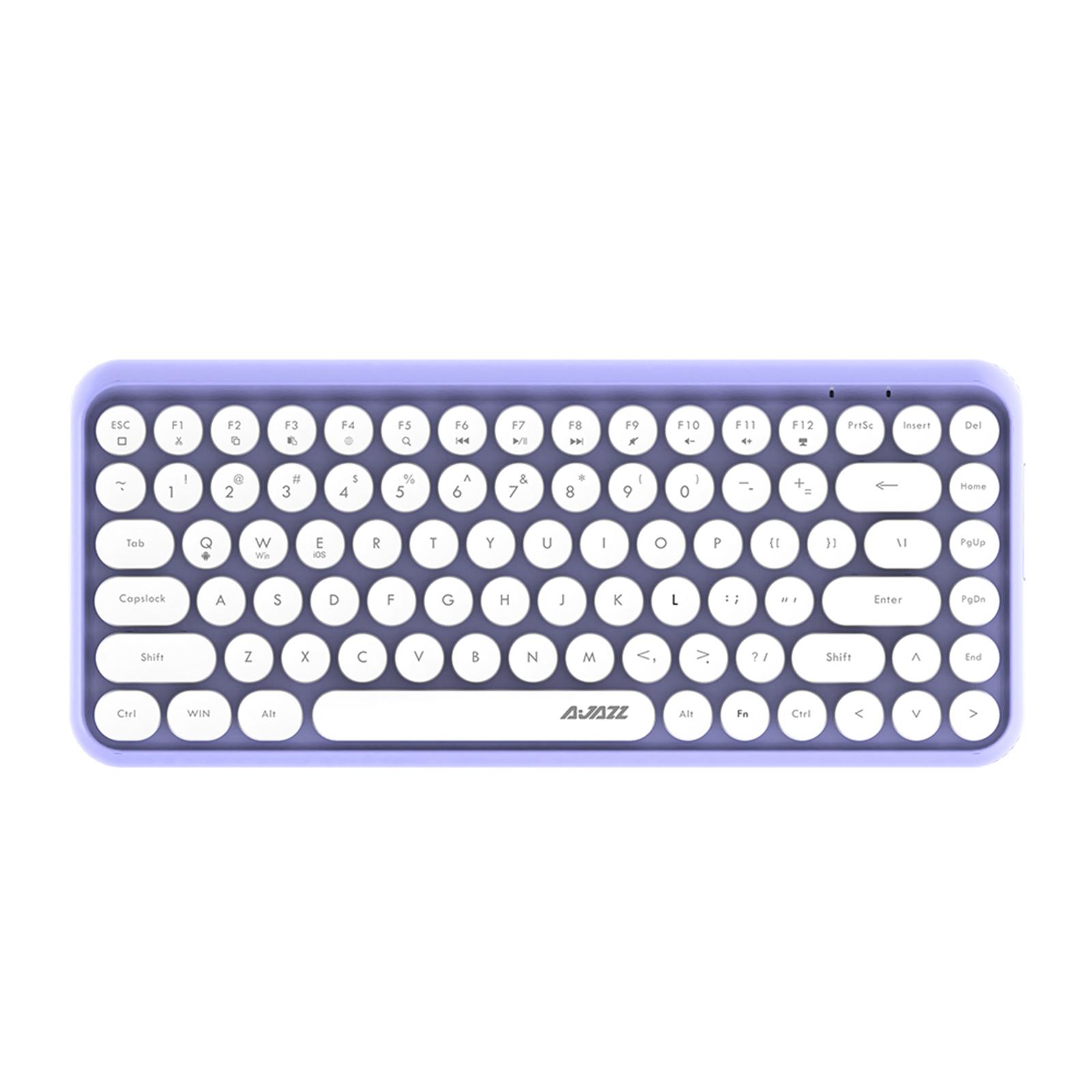 308i Wireless Bluetooth Keyboard Compact Retro Round Keycaps Gaming Keyboard