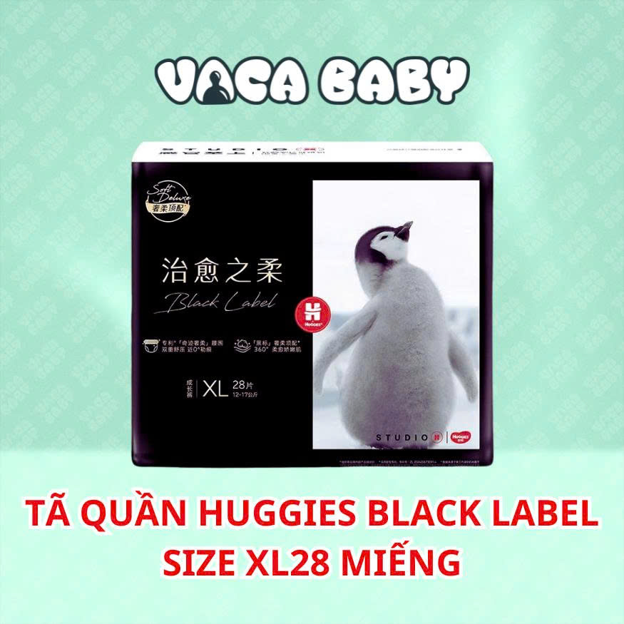 Tã/ Bỉm QUẦN Huggies Black Label siêu cao cấp cho bé size XL28 miếng