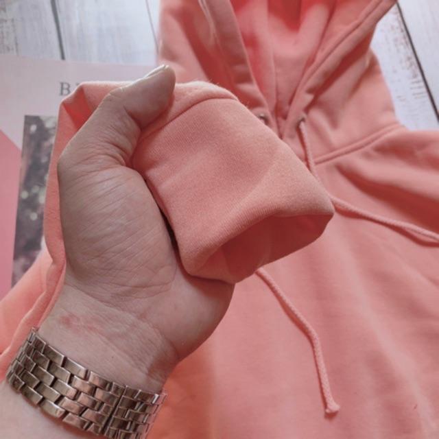 Áo hoodie unisex 2T Store H13 Cam Pastel - Áo khoác nỉ bông chui đầu nón 2 lớp dày dặn chất lượng đẹp