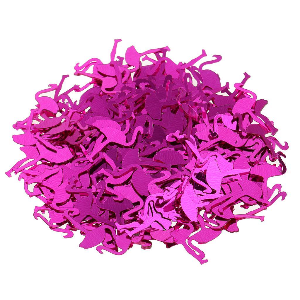Hot Pink Cute Flamingo Balloon and Flamingo Confetti Tropical Party Decor