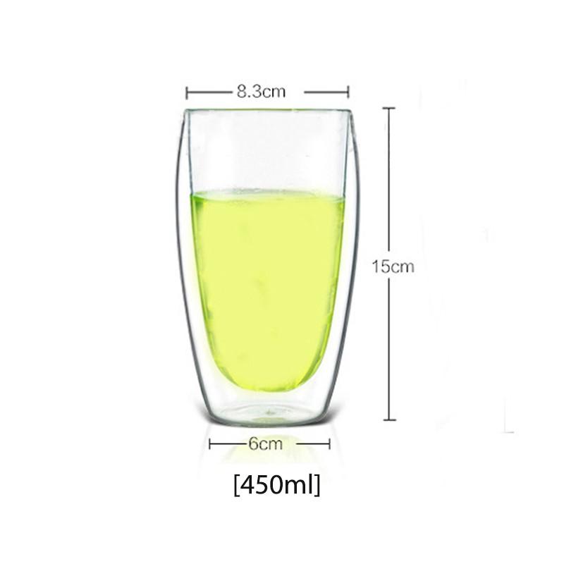 Cốc thủy tinh 2 lớp giữ nhiệt uống trà và cafe 80ml-240ml -350ml-450ml-650ml