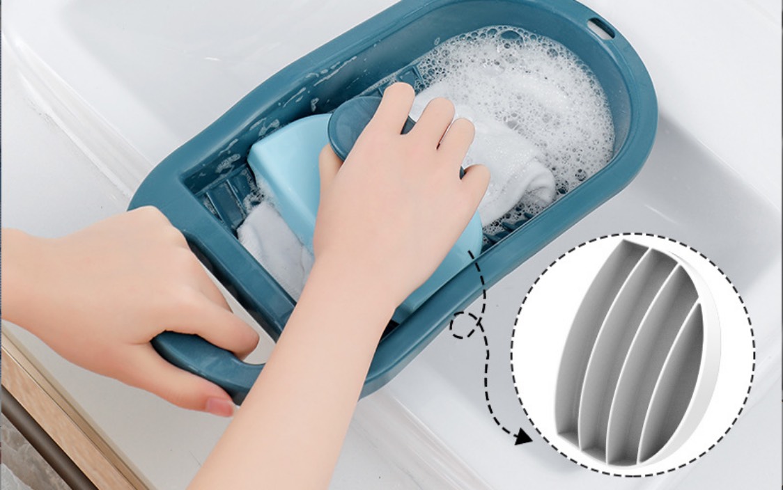 Thau nhựa mini giặt đồ để được bồn lavabo (màu ngẫu nhiên)