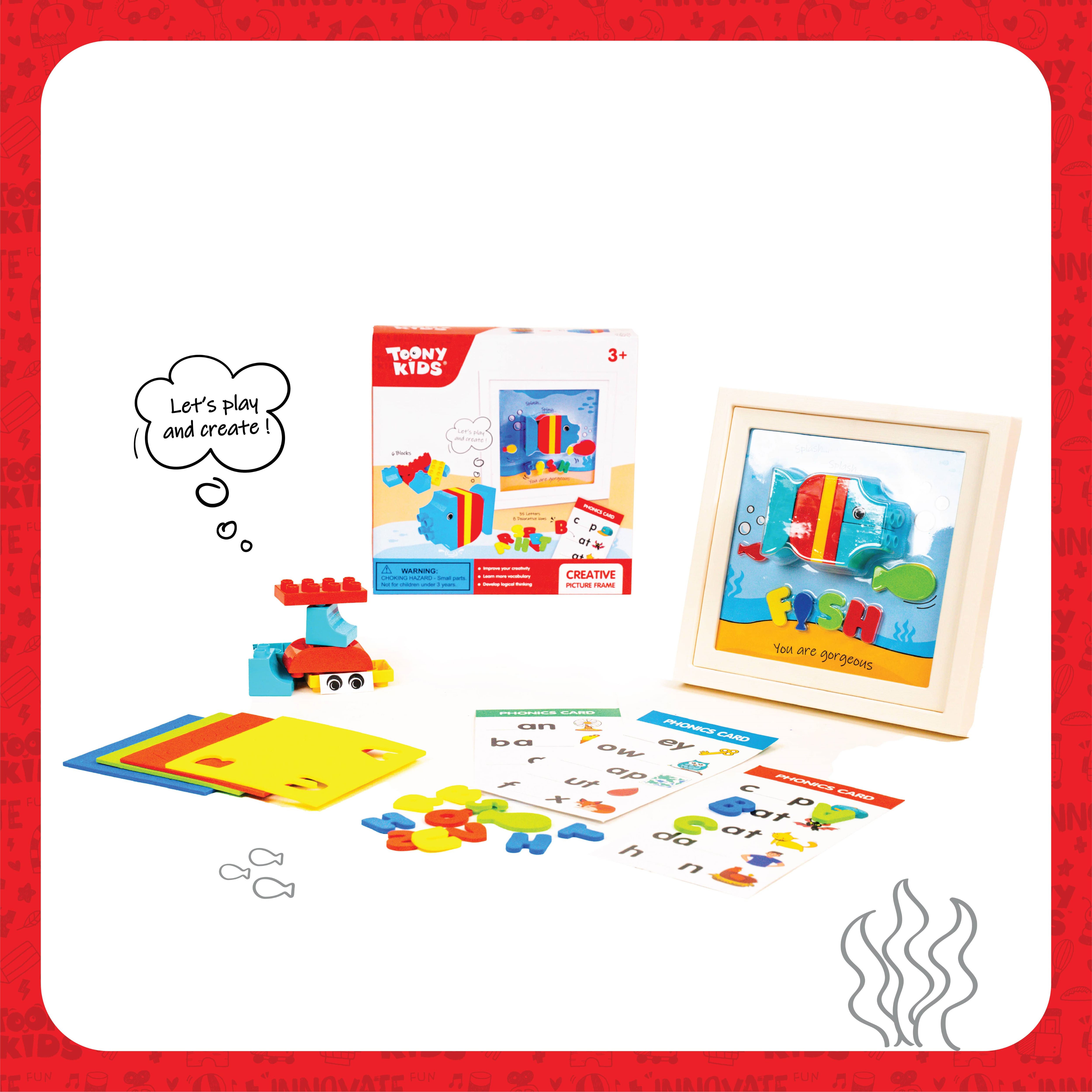 Đồ Chơi Bộ Lắp Ráp Khung Tranh Cá TOONYKIDS - Đồ Chơi Thông Minh Cho Bé - Creative Picture Farme TN00522