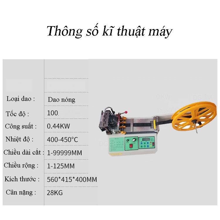 Máy cắt nhãn mác > Dây viền > Dây đai nhiệt tự động > Cắt nhám xéo