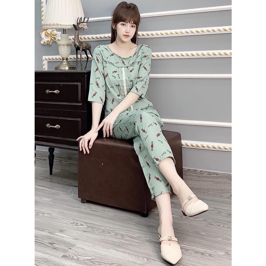 Đồ bộ mặc nhà đẹp ảnh thật, chất đũi lạnh