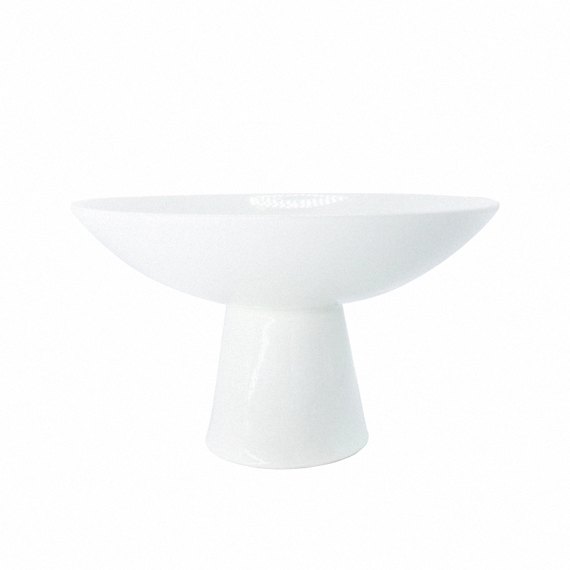 DĨA SỨ TRÒN CÓ CHÂN ĐẾ Q'TESSENCE 24CM