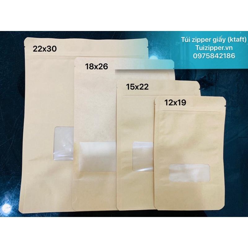 0,2 KG Túi zipper giấy cửa sổ ( túi kraft)