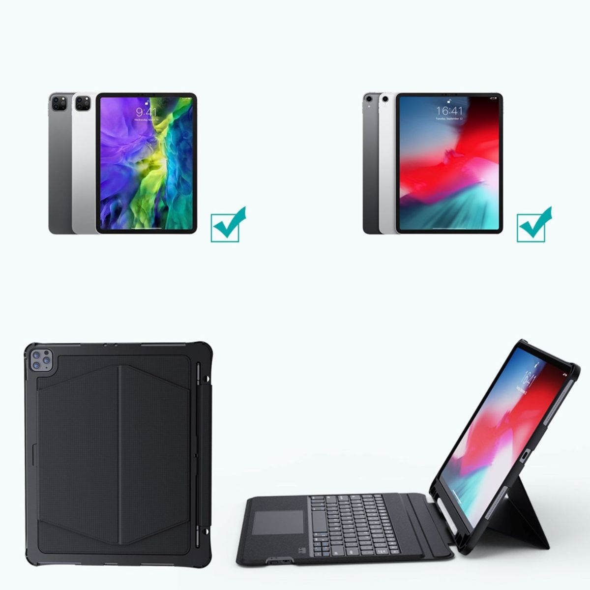 Bao da bàn phím Touchpad có thể tháo rời Choetech BH-015 dành cho Ipad Pro 12.9inch