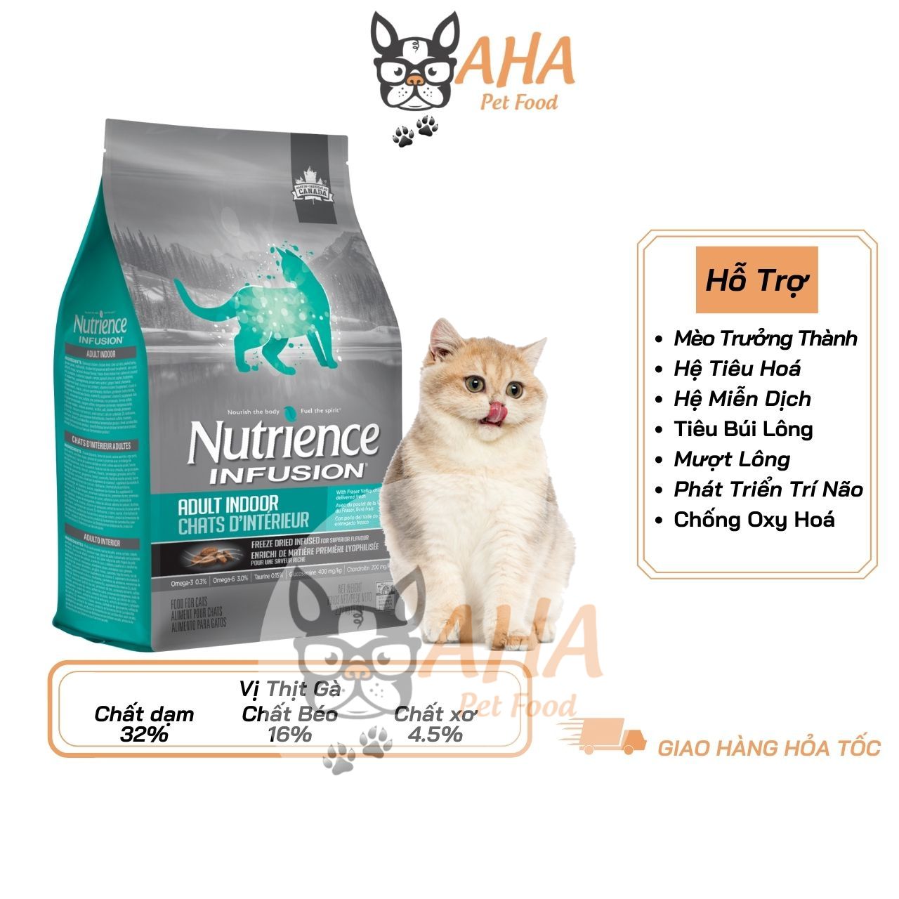 Thức Ăn Hạt Cho Mèo Anh Lông Ngắn Nutrience Subzero Bao 5kg - 4 Loại Thịt Cá, Rau Củ Quả Trái Cây Tự Nhiên