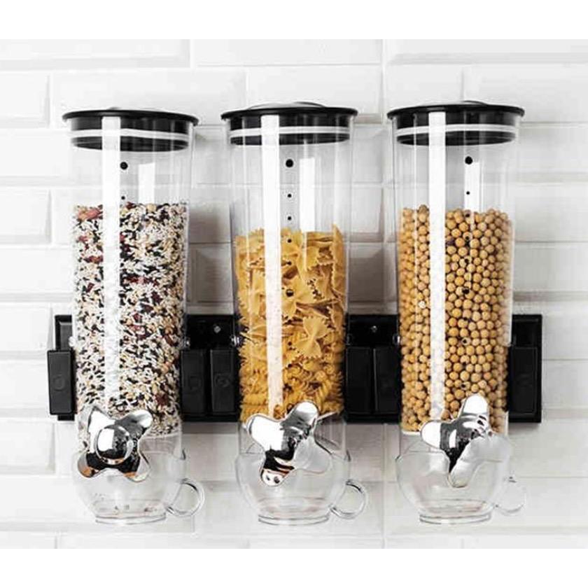 Bình treo tường đựng gia vị đựng ngũ cốc Nhựa ABSCare - Bộ 3 bình - AsiaMart
