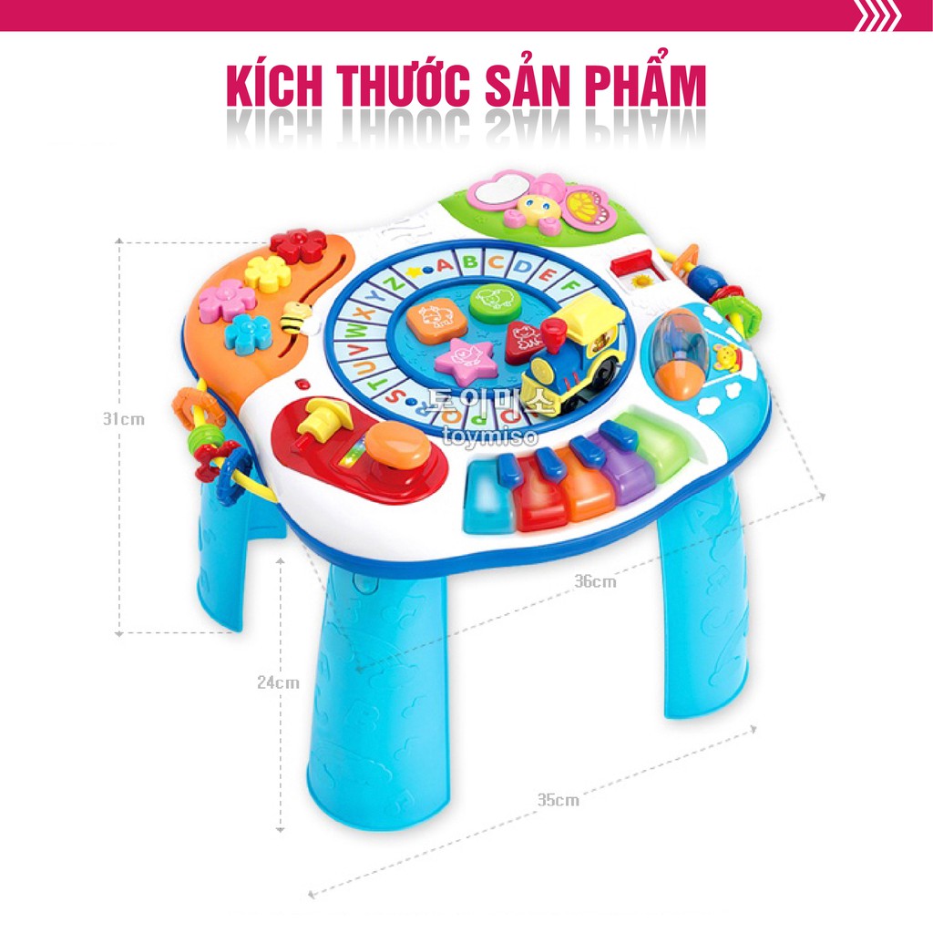 Đồ chơi bàn nhạc đa năng tập đứng cho bé học chữ có nhạc bằng nhựa 0801 hiệu Winfun giúp bé vừa chơi vừa học, phát triển kỹ năng