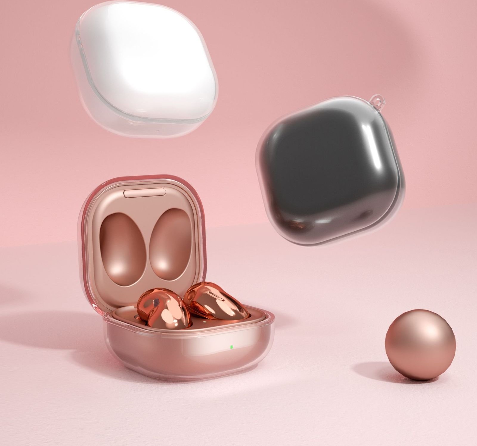 Case ốp cho Samsung Galaxy Buds 2 Pro/ Buds 2 TPU Kai Trong Suốt Animal Kèm Móc Treo_ Hàng Chính Hãng