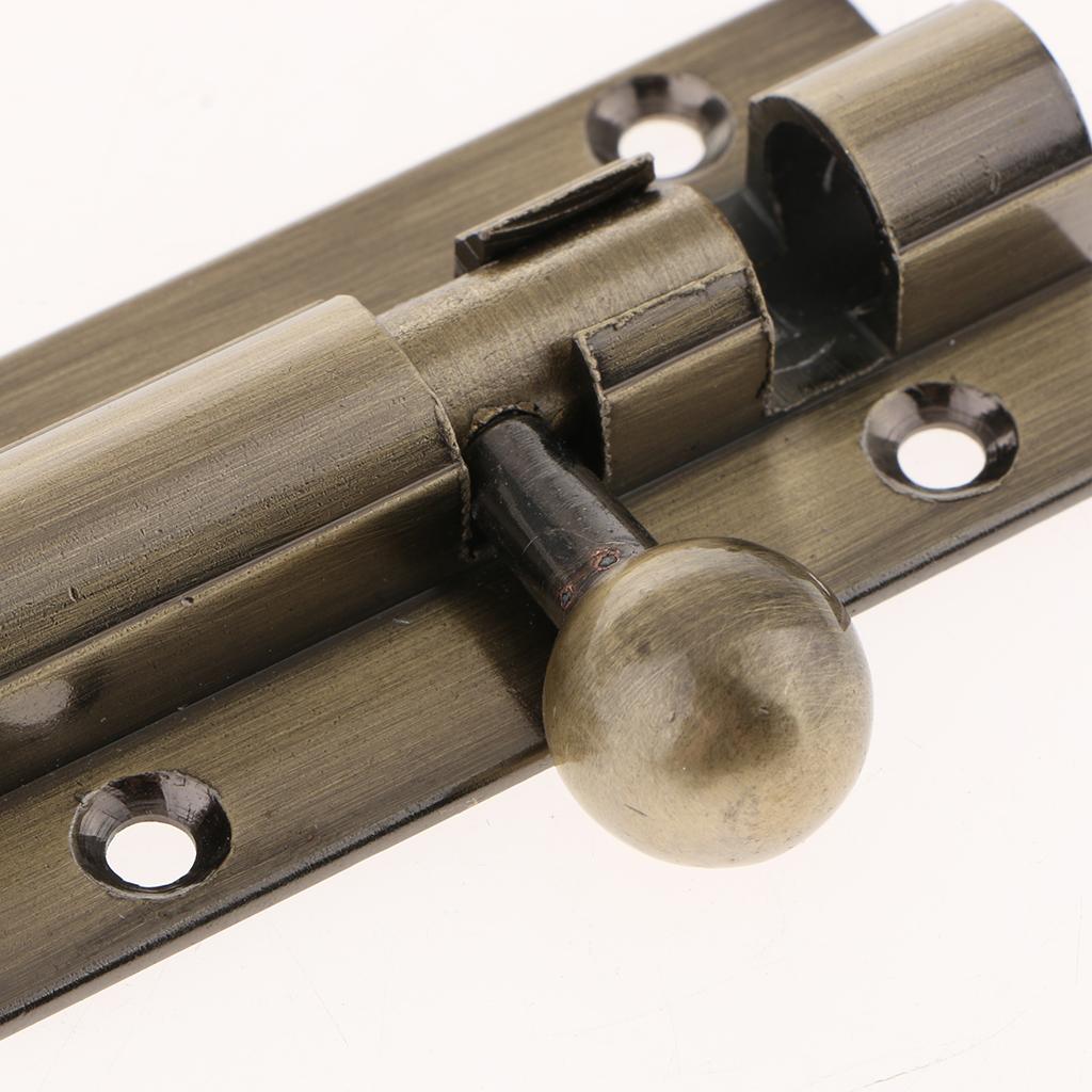 Door Slide Catch Lock Bolt Latch Barrel for Home Gate Security 4inch Copper