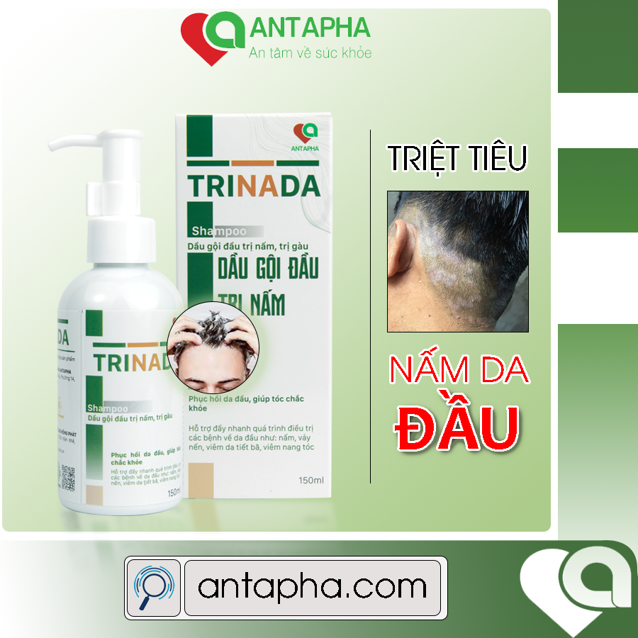 Dầu Gội TRINADA  hỗ trợ điều trị nấm da đầu, gàu ngứa ANTAPHA