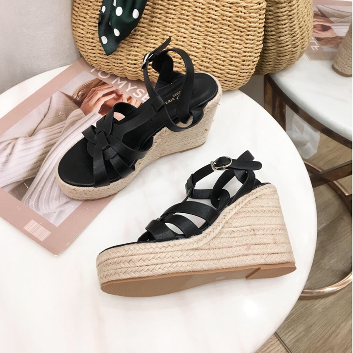 Sandal Đế Cói Da Mềm 11CM X590-430