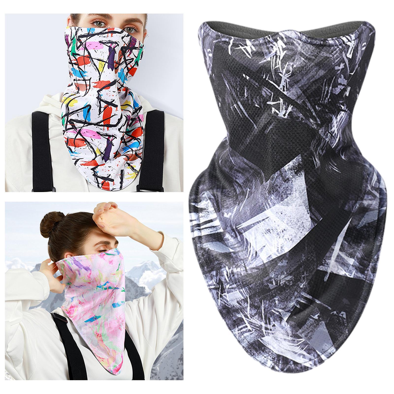 2 Pieces Soft Neck Gaiter Half Face Mask Thick for Cold Weather Outdoor Ski