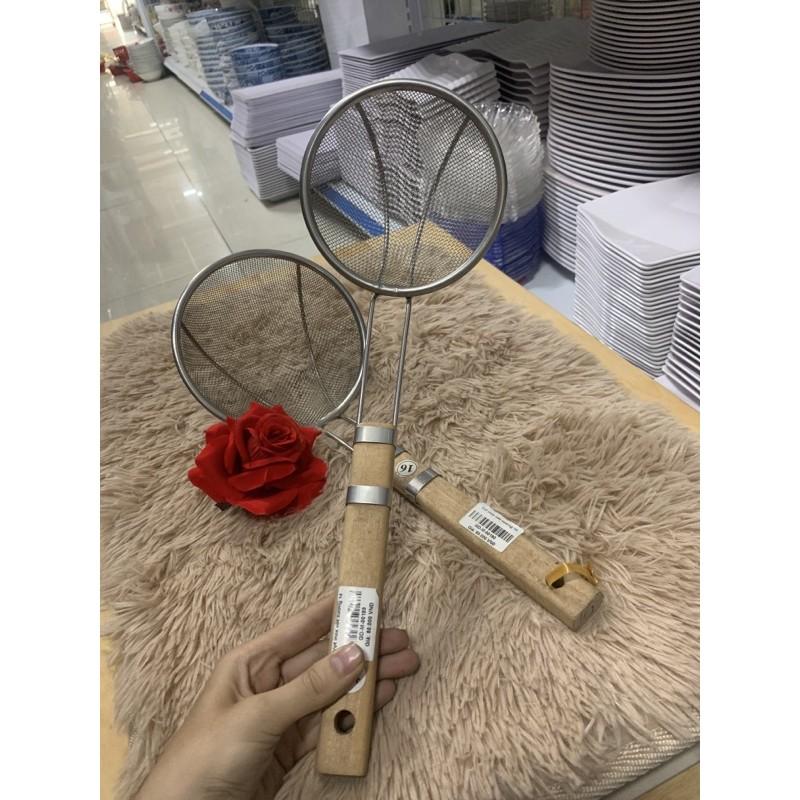 Vợt inox vớt xương cán gỗ