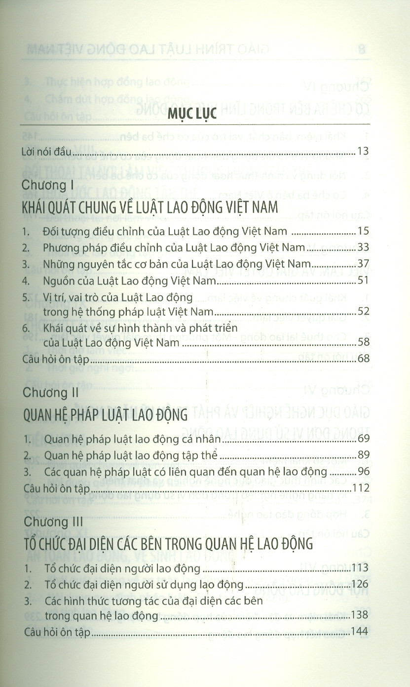 Giáo Trình Luật Lao Động Việt Nam - PGS.TS. Lê Thị Hoài Thu - (bìa mềm)