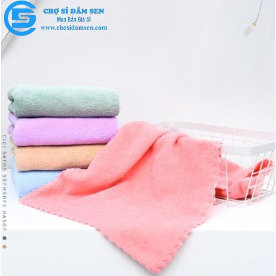 Set 10 khăn mặt lông cừu hàn quốc 30x50cm loại xịn siêu mềm mịn , siêu thấm nước