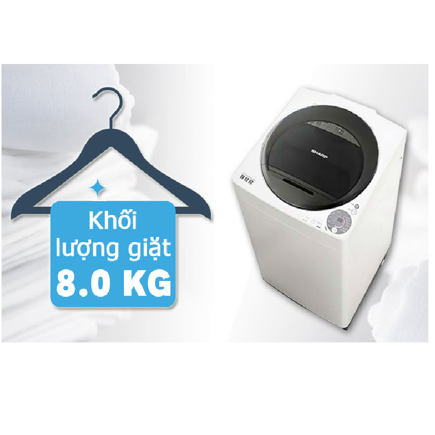 Máy giặt Sharp 8Kg ES-W80GV-H MÃU 2019 - HÀNG CHÍNH HÃNG