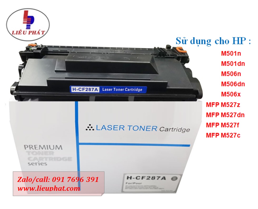 Hộp mực in HP 87A (CF 287A) dùng cho máy in HP Laserjet Pro M506dn, M506n, M506x, MFP M527dn, M527f, M527z, M501f