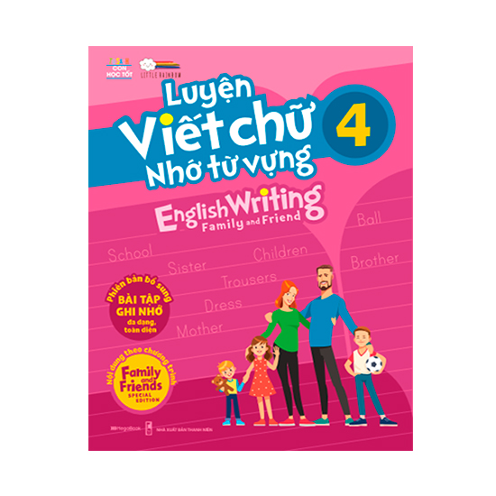 Combo 5 cuốn Luyện viết chữ nhớ từ vựng – English Writing Family &amp; Friend