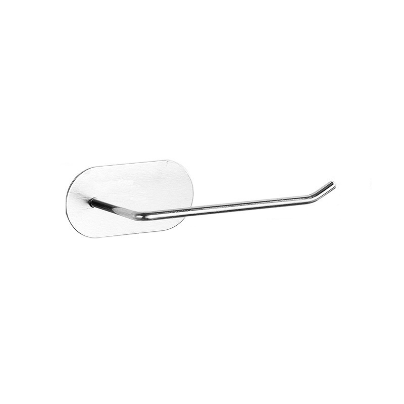 Thanh treo khăn tắm, treo cuộn giấy dán tường gạch men Inox SUS304 dài 12 cm - có sẵn keo dán siêu dính không rỉ sét