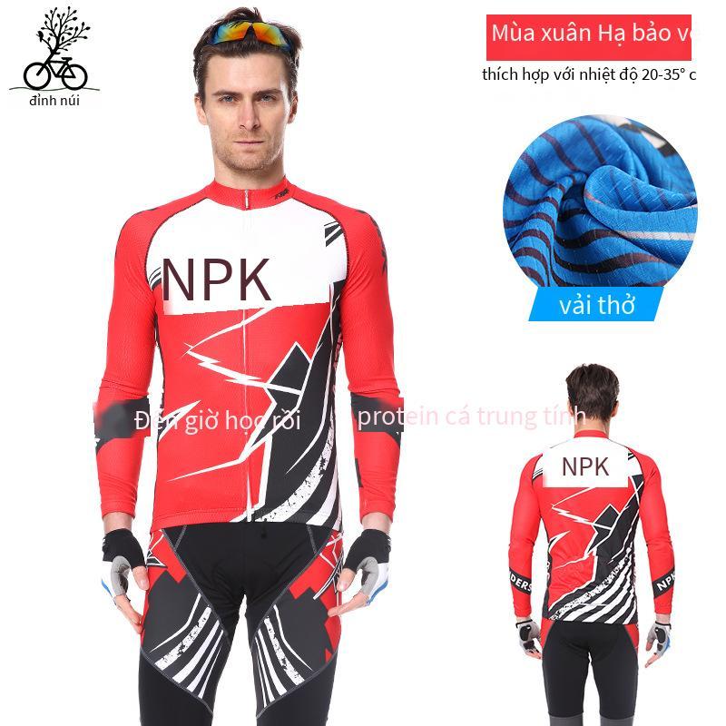 Bộ đồ đi xe đạp leo núi đường MTP quảng cáo bộ đồ dài tay cho nam và nữ bộ đồ đi xe đạp mùa xuân và mùa hè phần mỏng đi xe quần dài tay