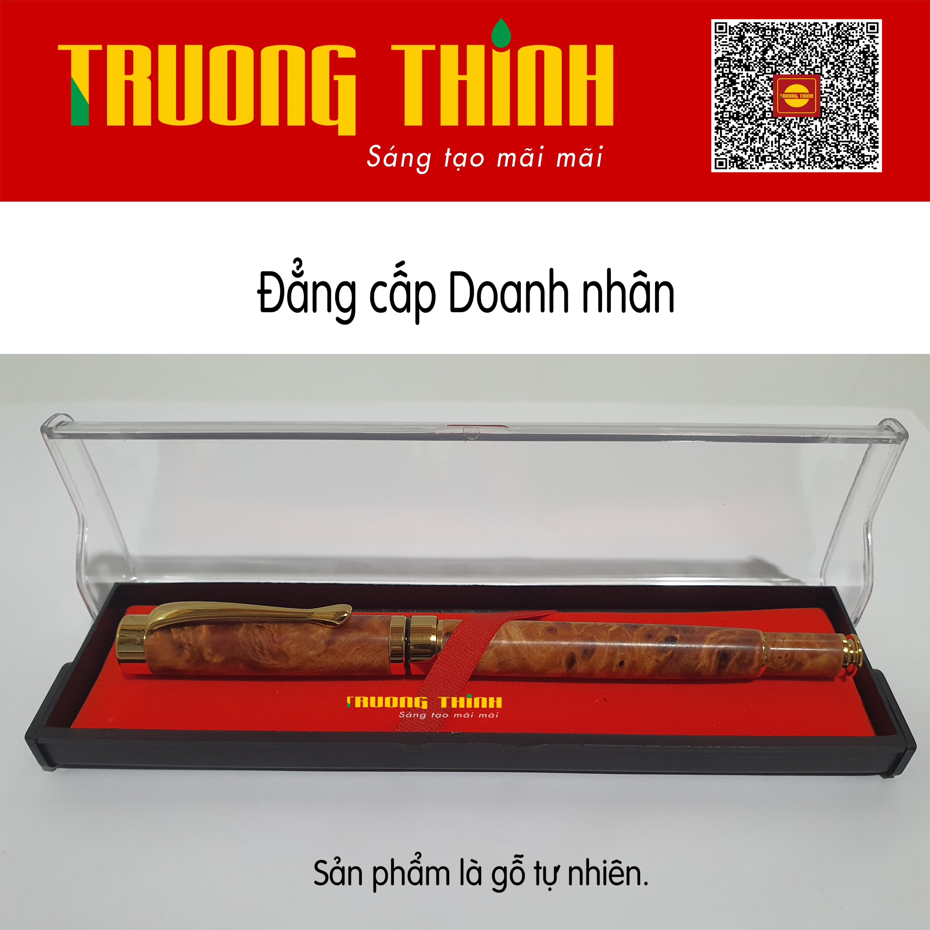 Bút Ký Gỗ Huyết Long Rồng Trường Thịnh Chính Hãng Sang Trọng Bền Đẹp Đẳng Cấp Doanh Nhân.Loại Rút 14.5 cm