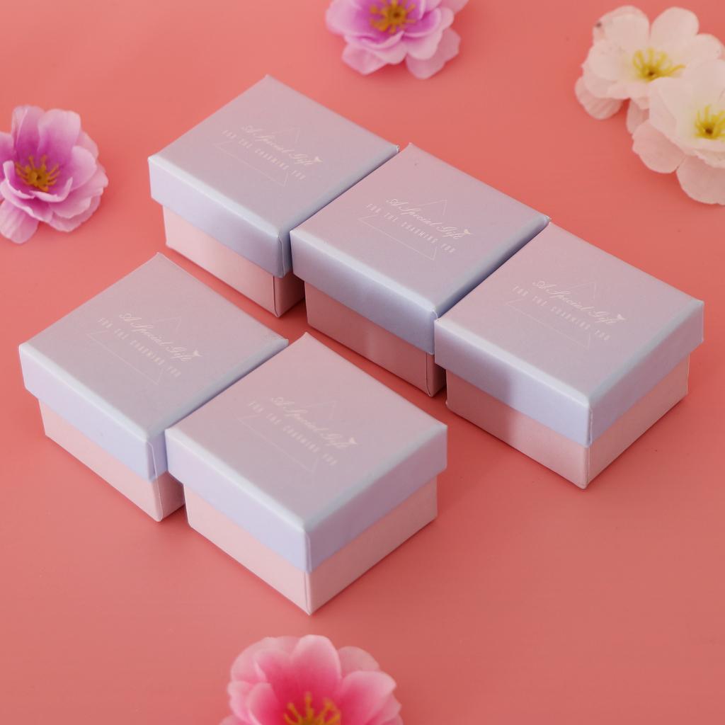 5pcs Cardboard Gift Box Earrings Storage Case