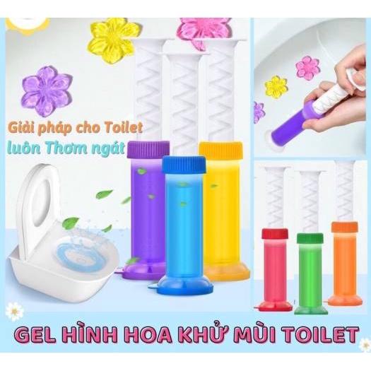 Gel khử mùi bồn cầu, làm thơm nhà vê sinh, nhà tắm, diệt khuẩn toilet hình bông hoa dạng thạch