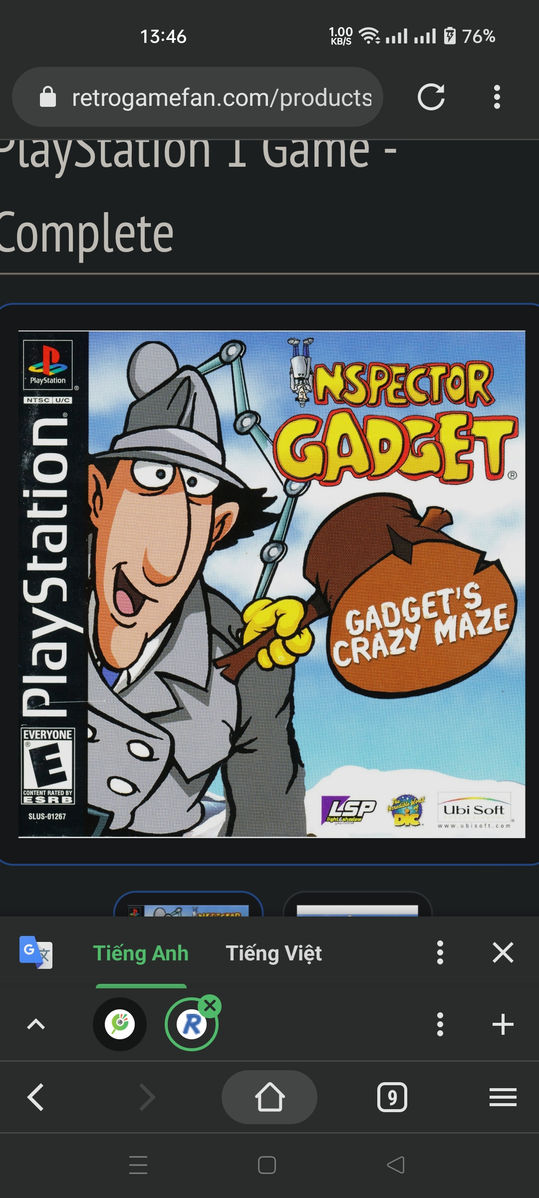 Game ps1 inspector gadget