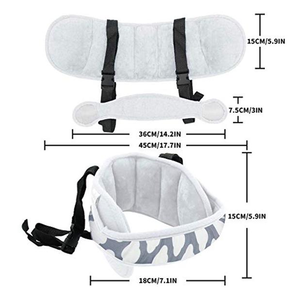 2020 Xe Kid Đầu Cố Định Dây Đầu Còn Lại Cổ Hỗ Trợ Đầu Cố Định Ngủ Băng