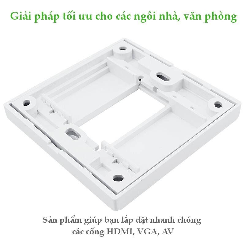 Mặt nạ âm tường VGA, AV, HDMI nhựa PVC màu trắng UGREEN 20316 - Hàng Nhập Khẩu