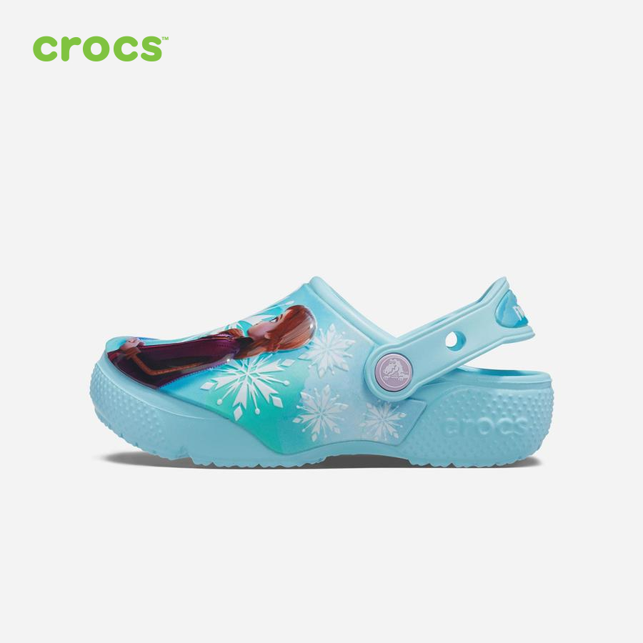 Giày lười trẻ em Crocs FW Funlab Clog Toddler Disney Frozen II Ice Blue - 206804-4O9