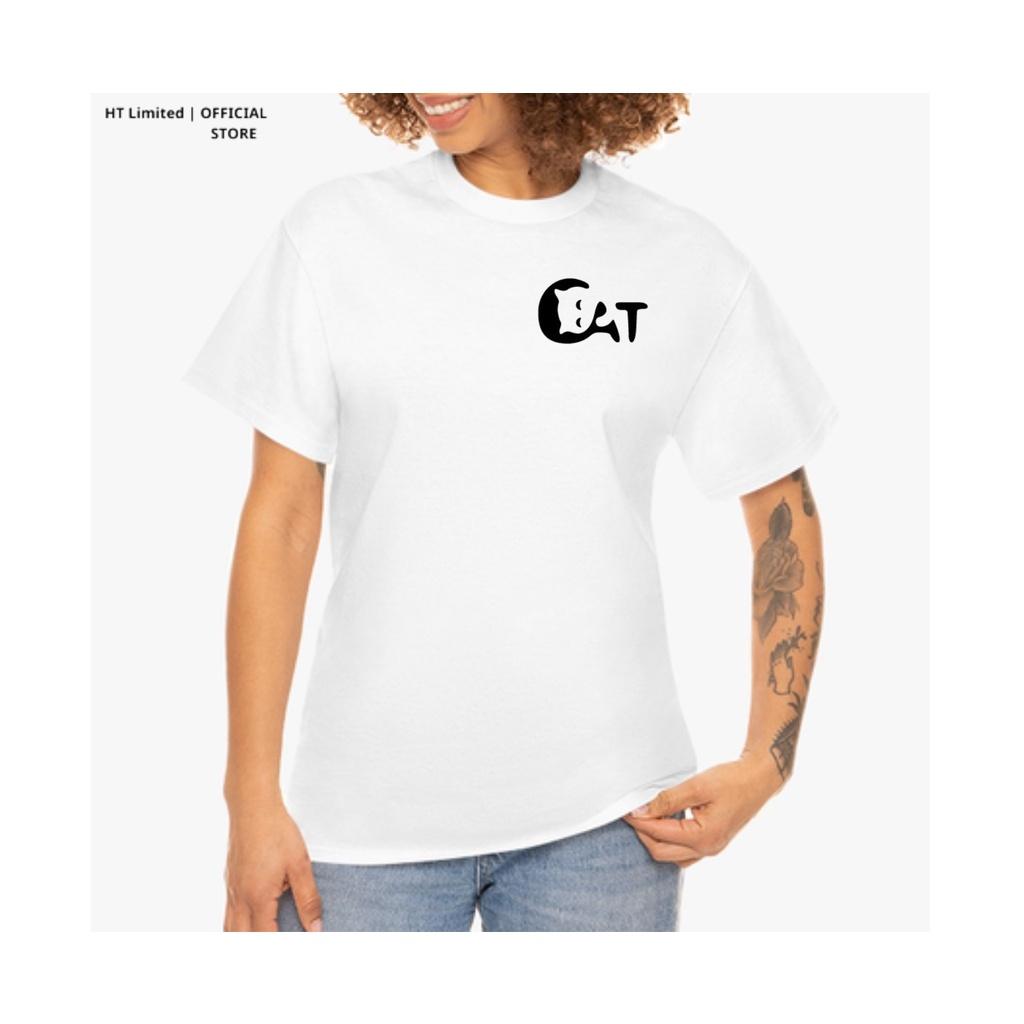 Áo thun thiết kế Unisex họa tiết cat basic local brand, Cotton Cao Cấp 100%