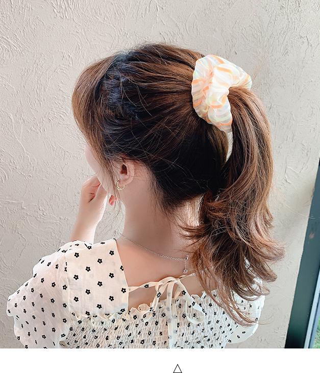 Dây buộc tóc Scrunchie kẻ ngang mầu sắc dễ thương HD83