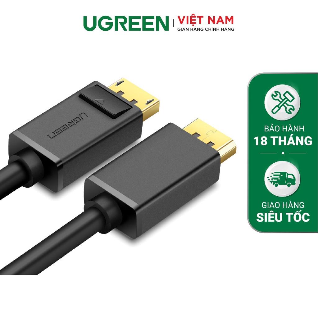 Dây cáp DisplayPort 2 đầu đực tốc độ 21.6Gbps UGREEN DP102 hàng chính hãng