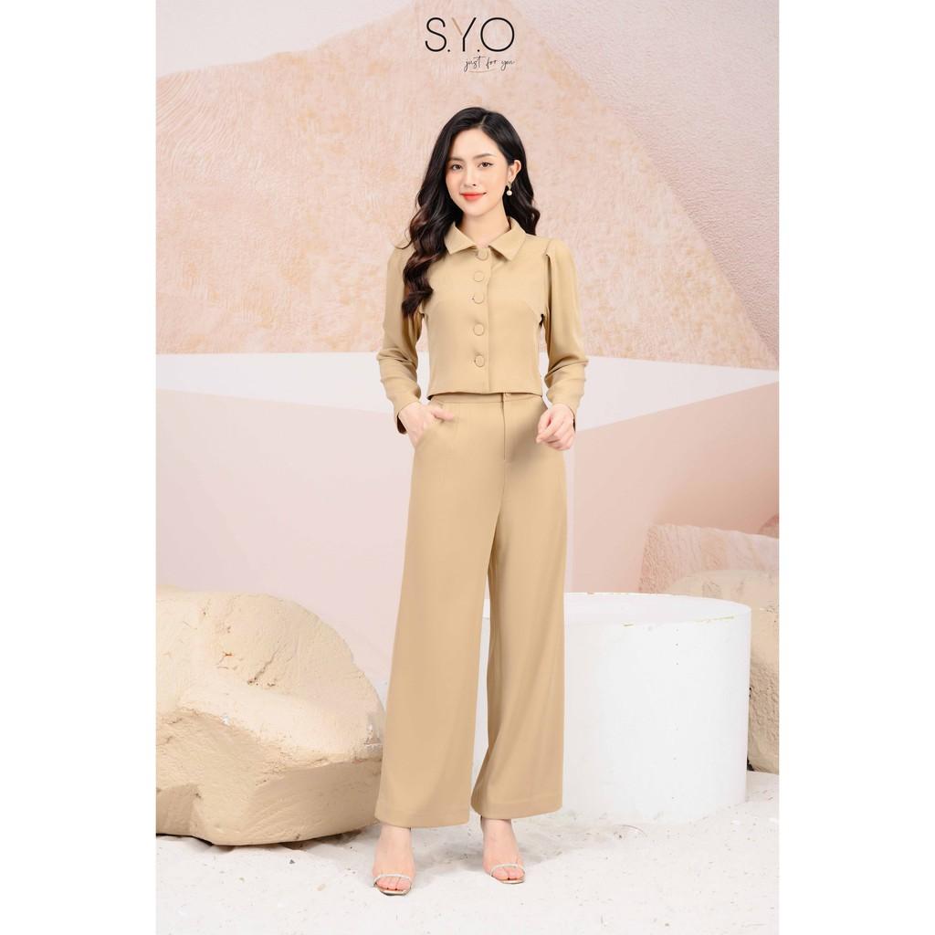 Áo croptop ôm cổ đức bản lớn SYO A1014