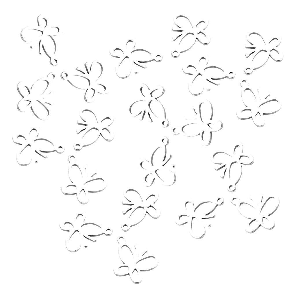 20 Pieces Stainless Steel Butterfly Pendants Charms Jewelry Making Findings for Necklace Earring Bracelets crafts