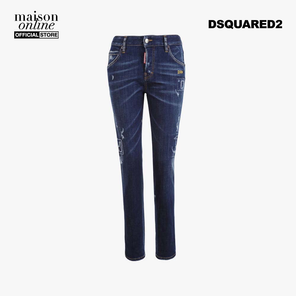 DSQUARED2 - Quần Jeans nữ lưng cao ống suông Cool Girl S75LA0992-470